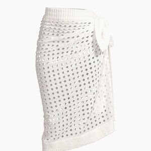 Solid & Striped Eyelet Cotton Pareo in Marshmallow. One Size.